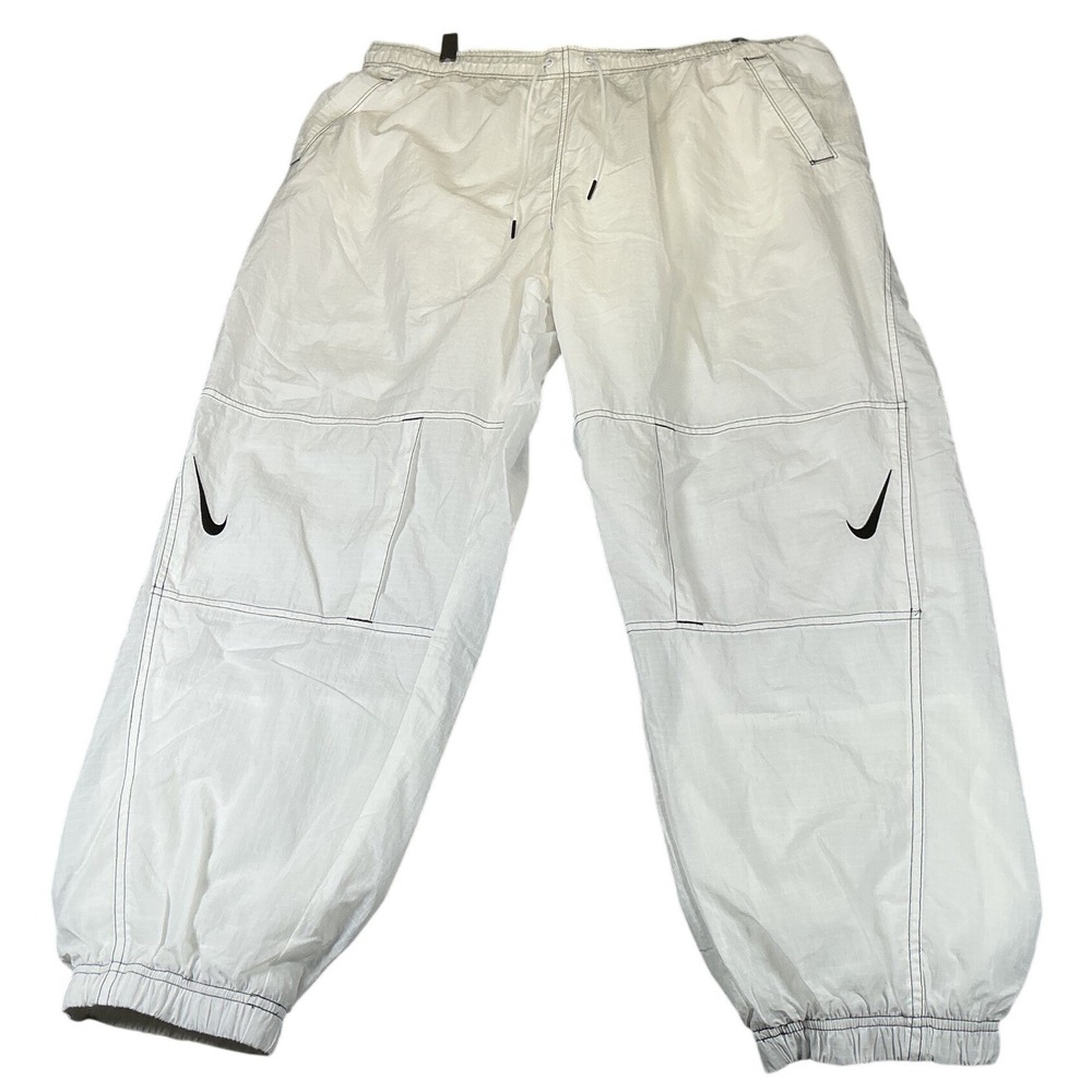 Nike Repel Windbreaker Pants Womens XL White High Rise Oversized Fit NWT